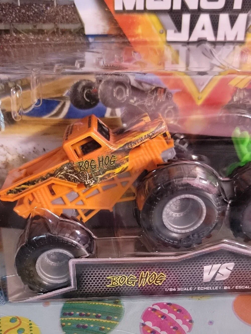 Monster Jam Twin Pack – Bog Hog Orange & King Sling Green